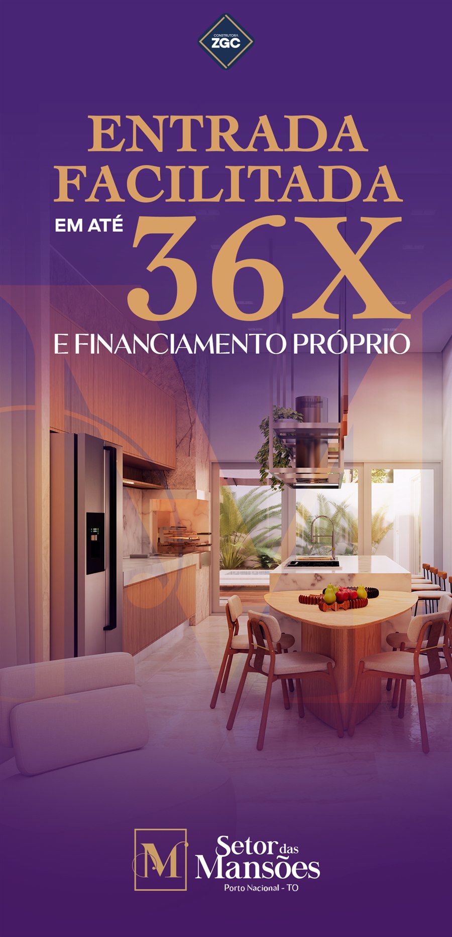 Campanha Setor das Mansões: entrada facilitada em até 36x, com financiamento próprio